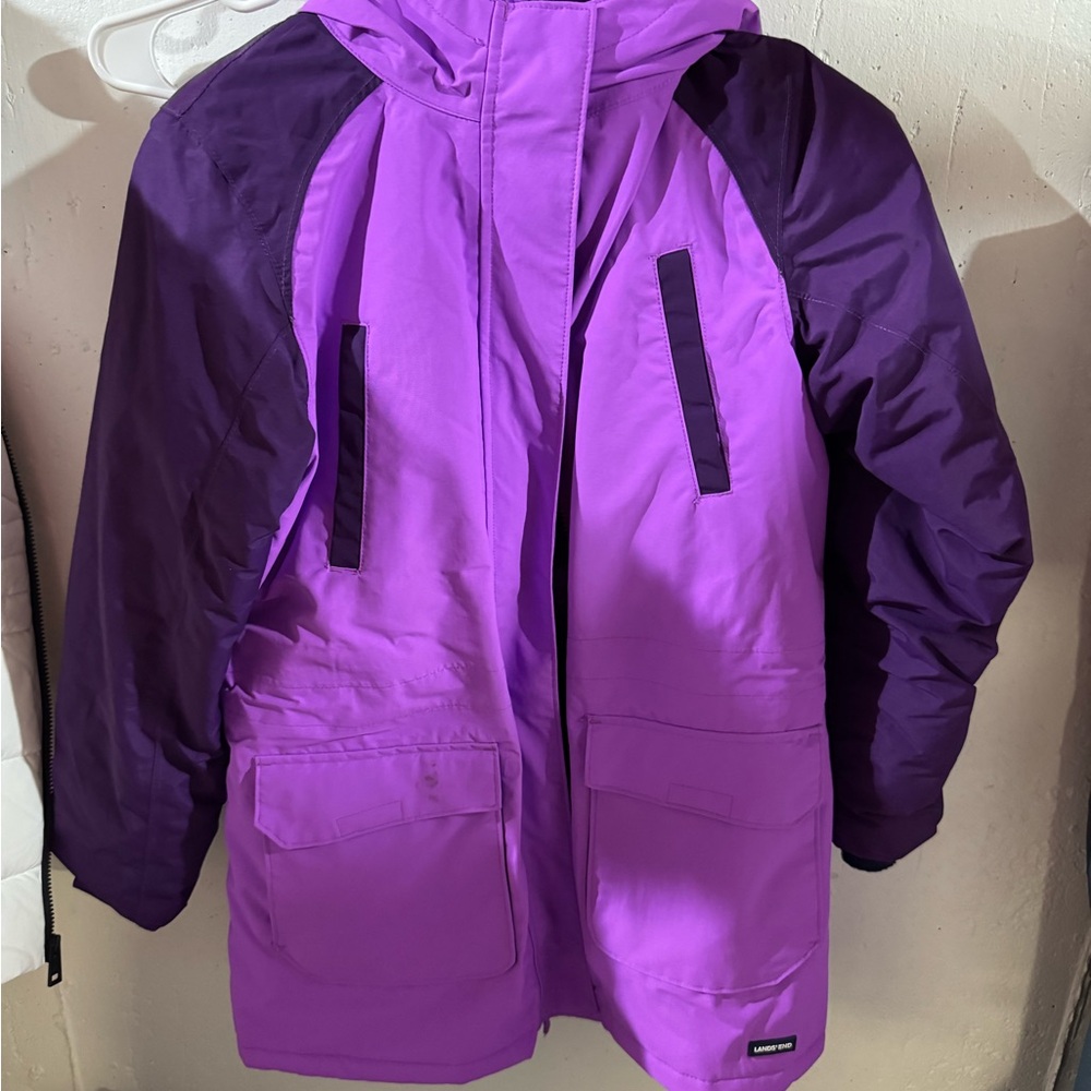 Girls squall parka by lands end.  Size 14/16 purple in excellent condition